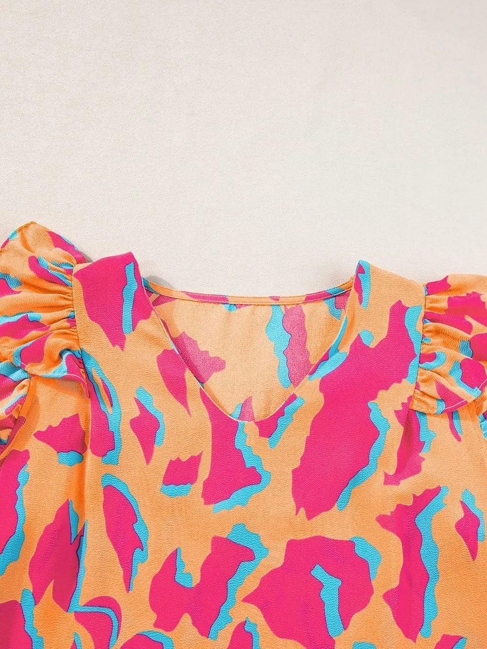 Abstract Print Double Layer Top