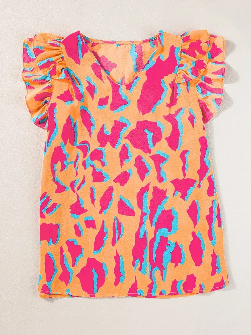 Abstract Print Double Layer Top