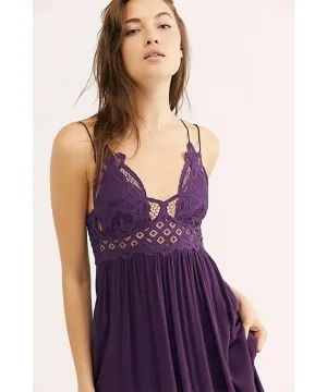 Adella Long Slip Dress Purple