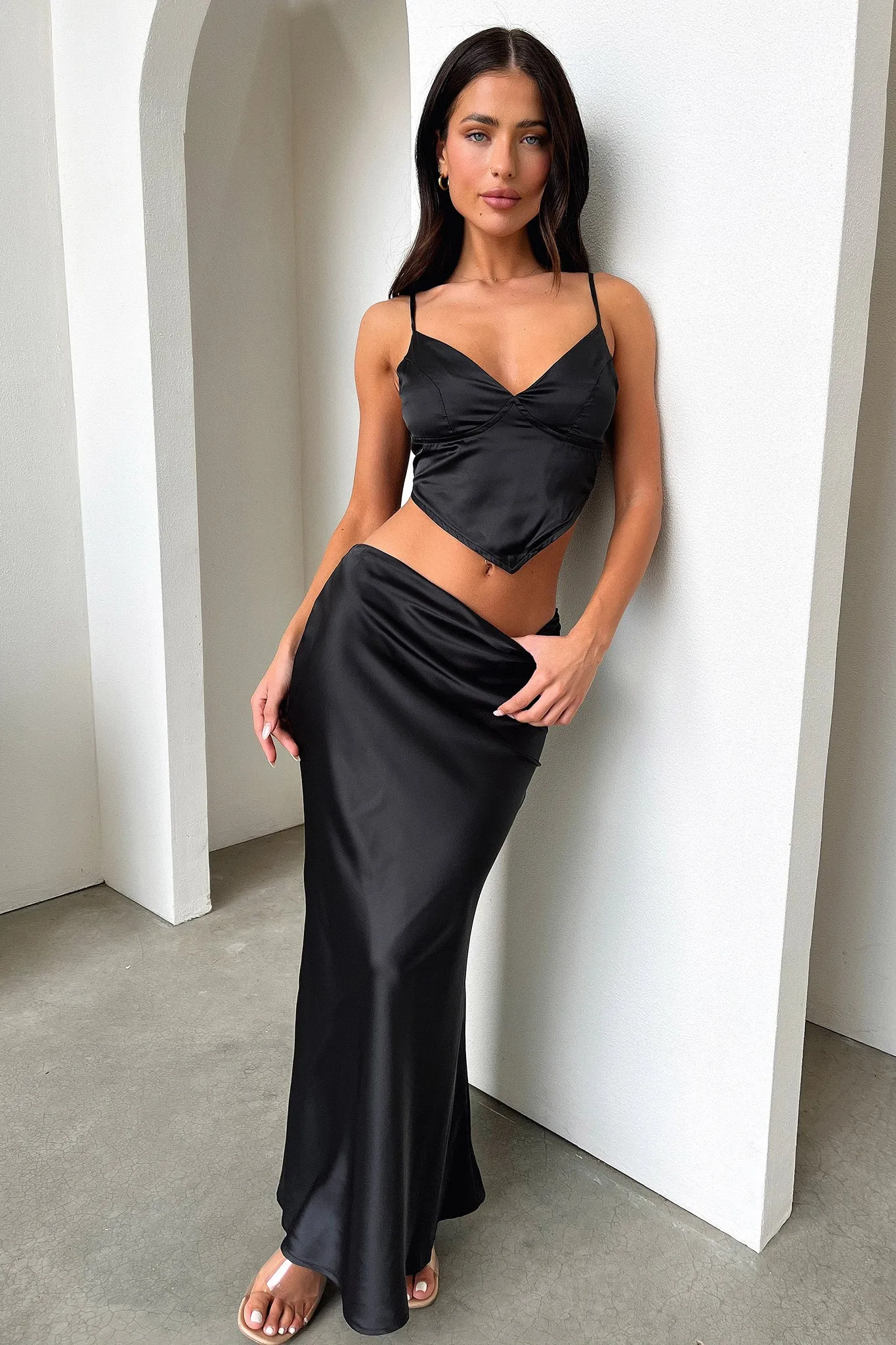 Adira Maxi Skirt - Black