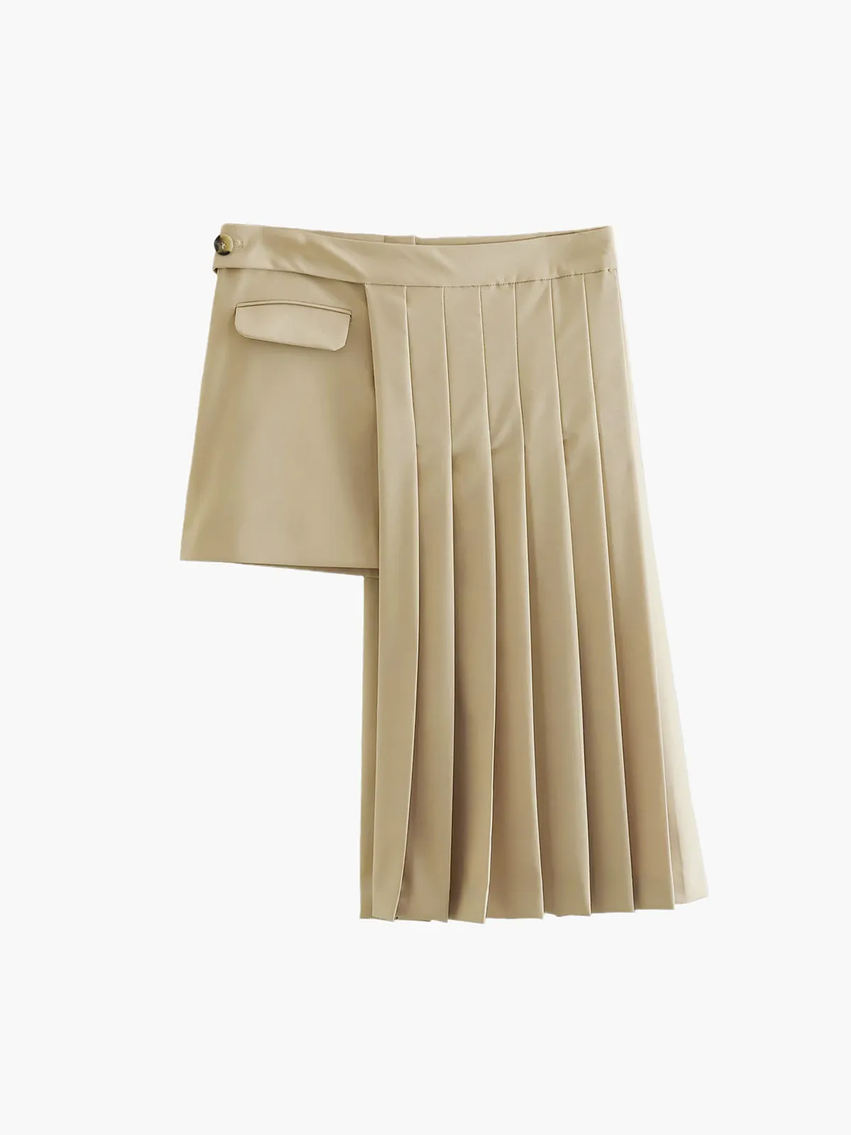 Asymmetric Layer Graceful Pleat Mini Skirt