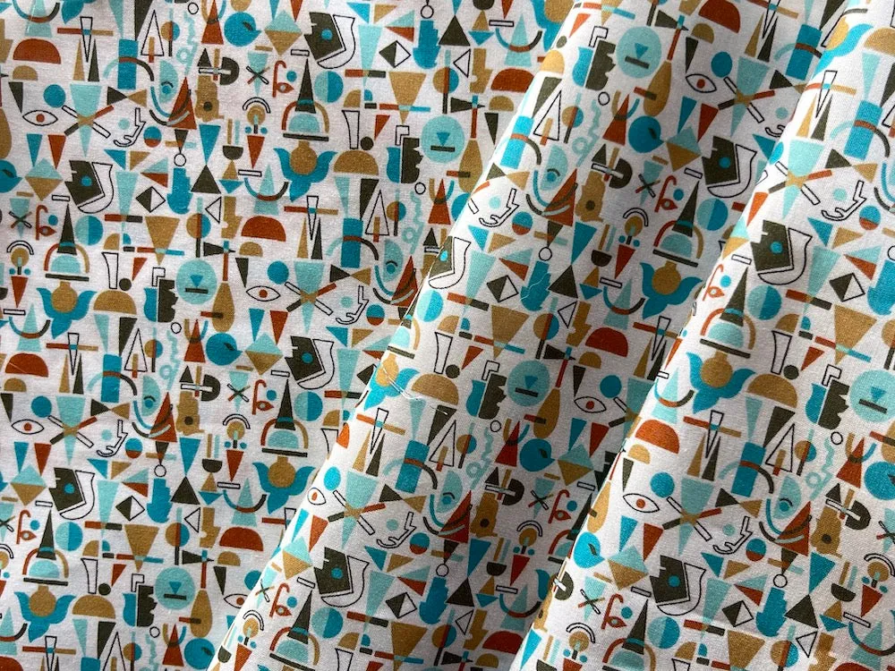 Bauhaus Showmen Aqua Liberty of London Tana Cotton Lawn (Made in Italy)