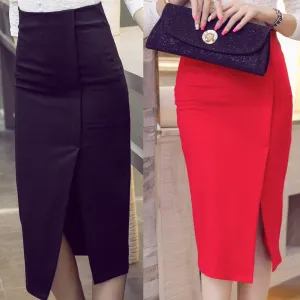 BIG SALE On Autumn Winter High Waisst midi bobycon pencil skirts