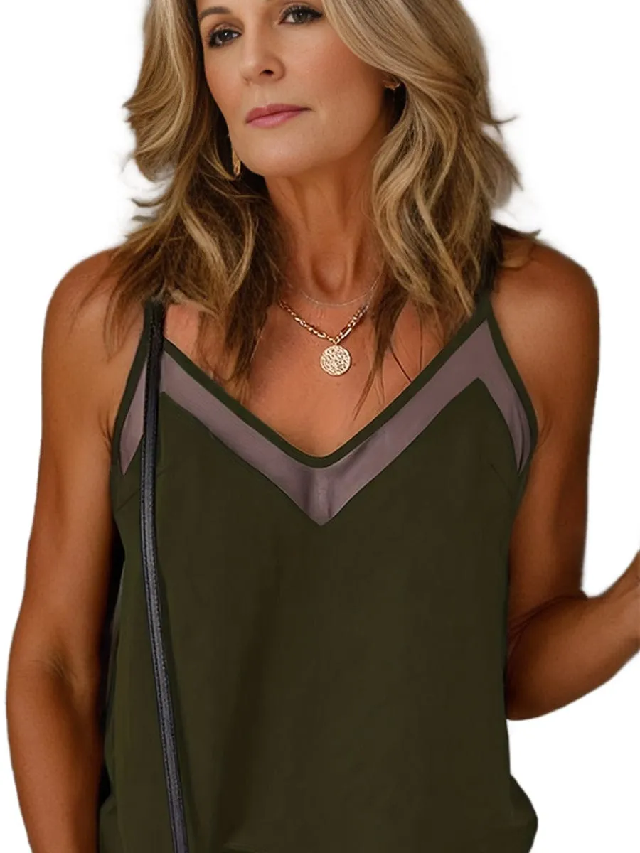 Black, Burgundy and Olive Green Plus Size Cami Top