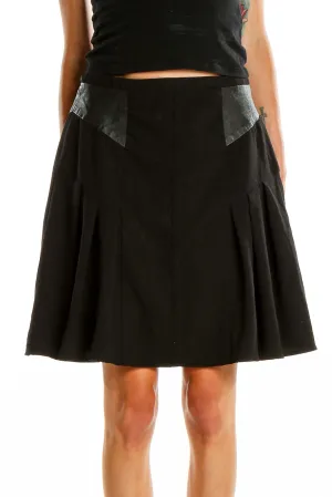 Black Chic Flared Skirt