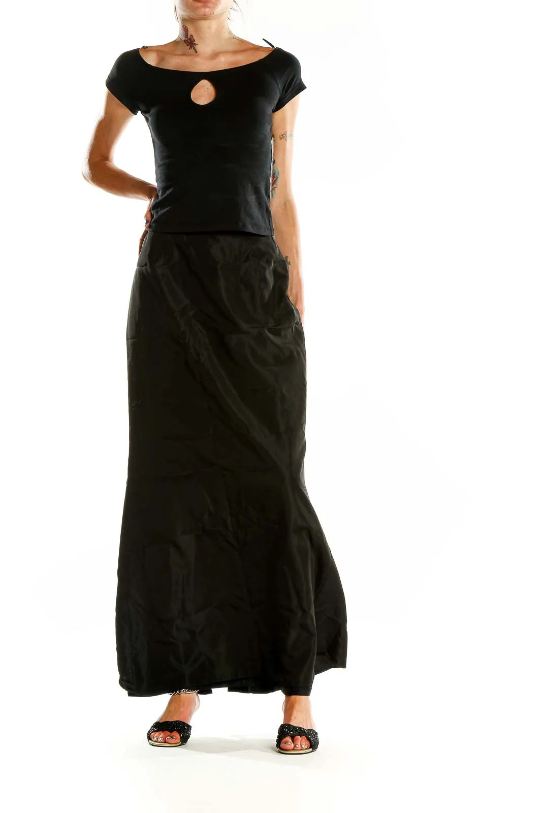 Black Elegant Maxi Skirt