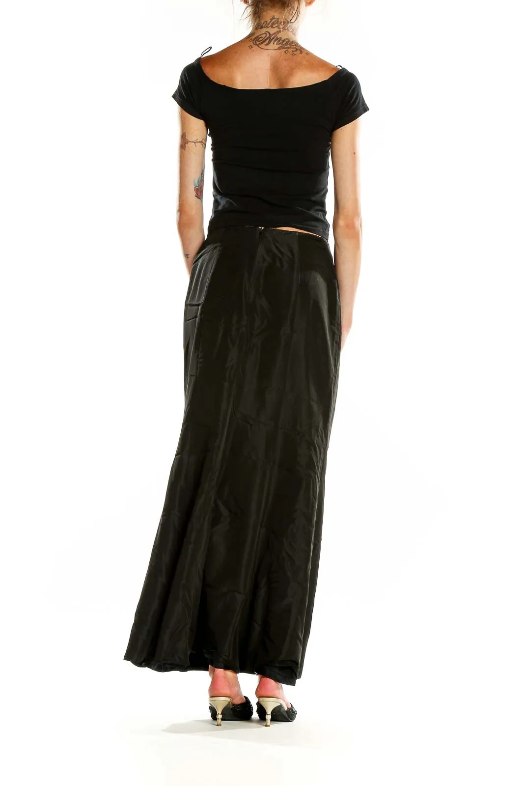 Black Elegant Maxi Skirt