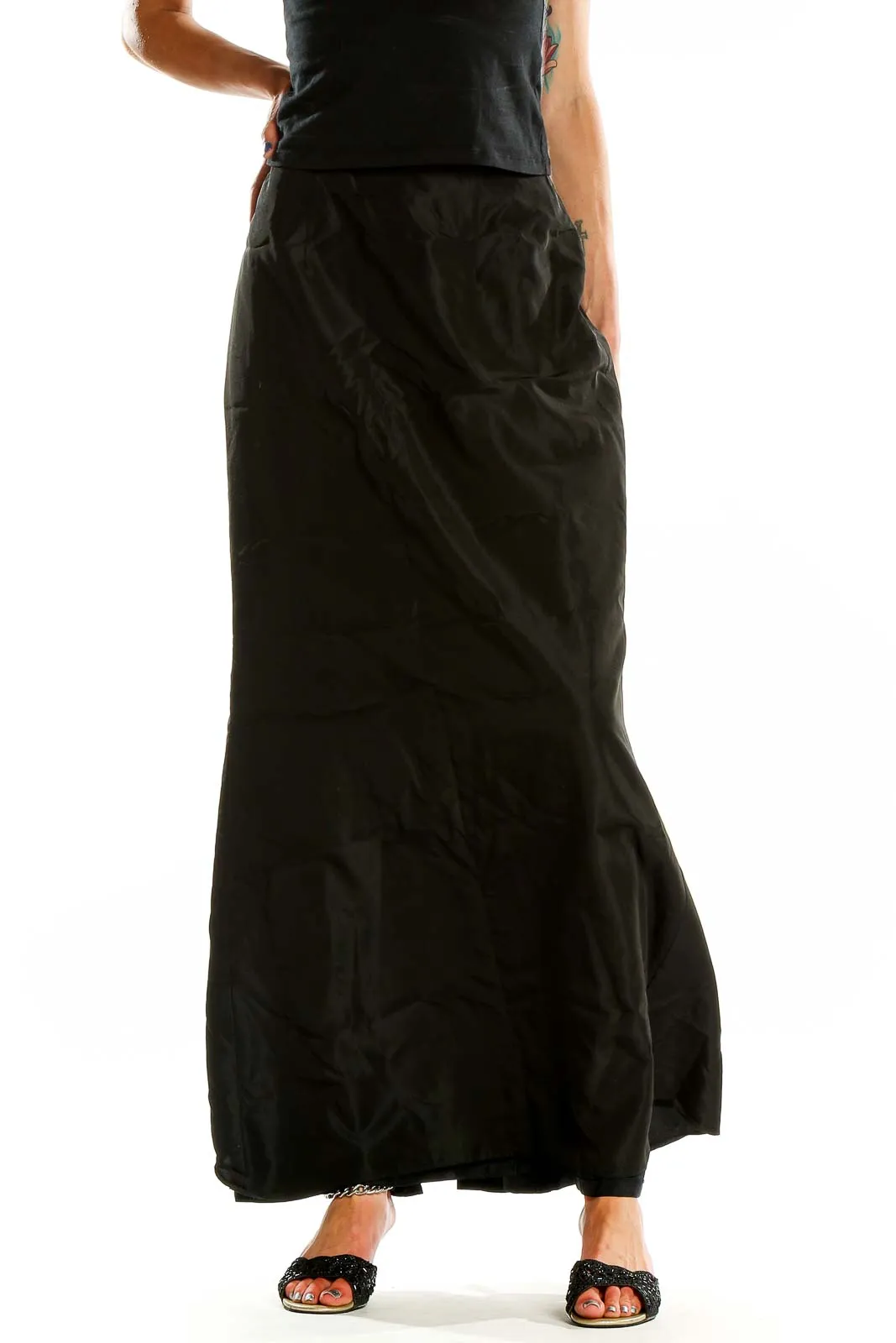 Black Elegant Maxi Skirt