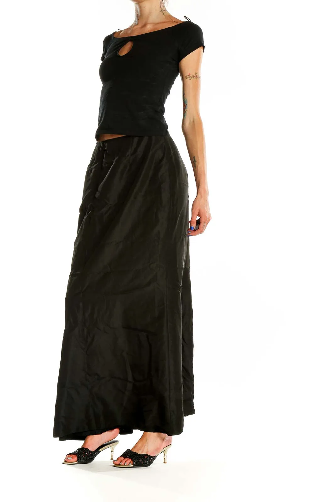 Black Elegant Maxi Skirt