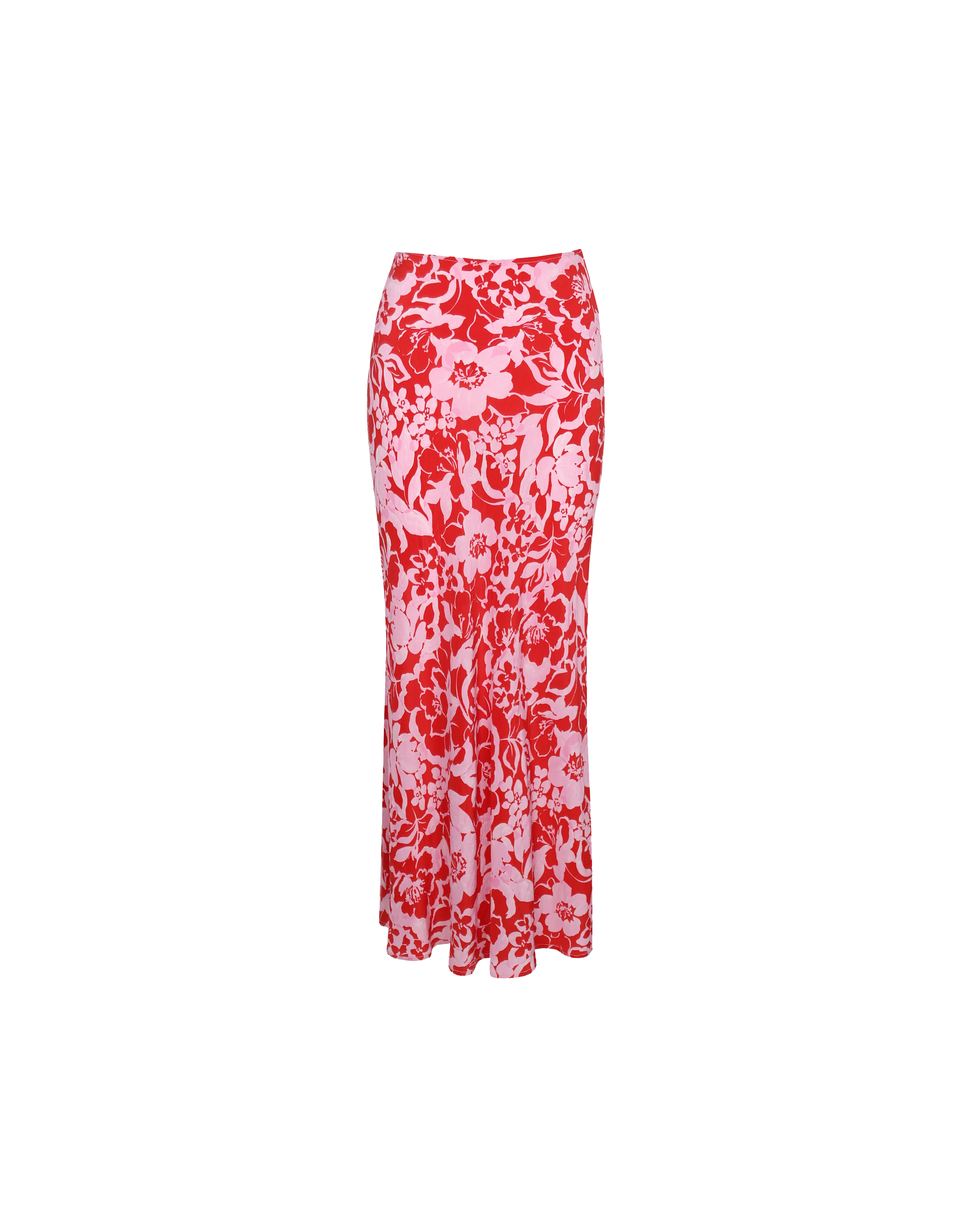 BOBBI SILK SKIRT CHERRY FLORAL