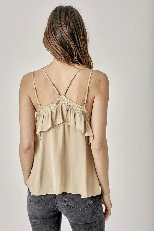 Boho Chic Ruffle Cami Top