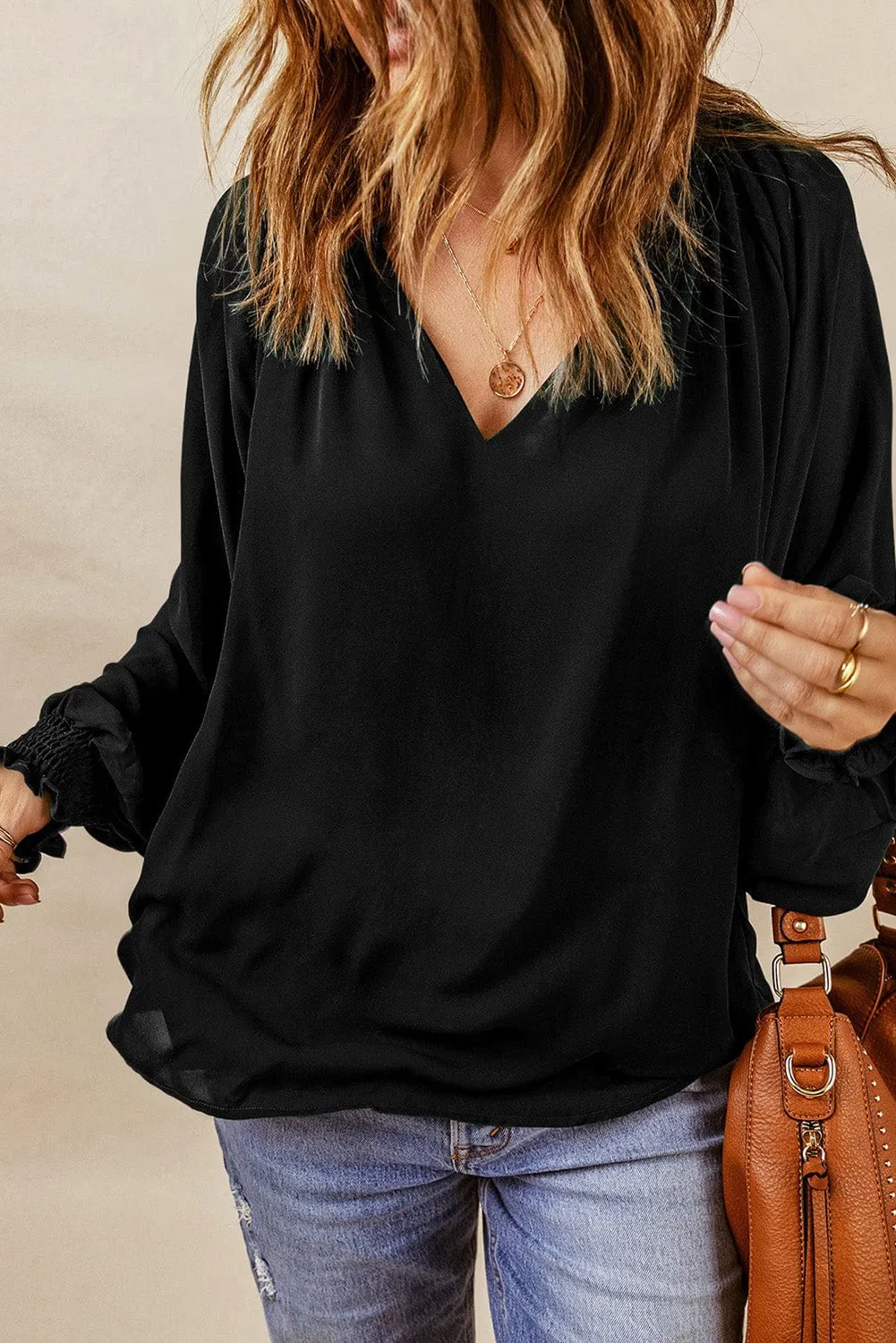 Breathtaking V Neck Blouse