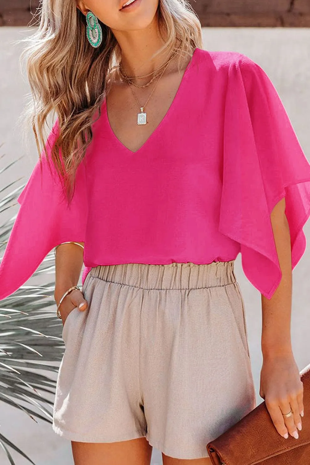 Breathtaking V Neck Blouse