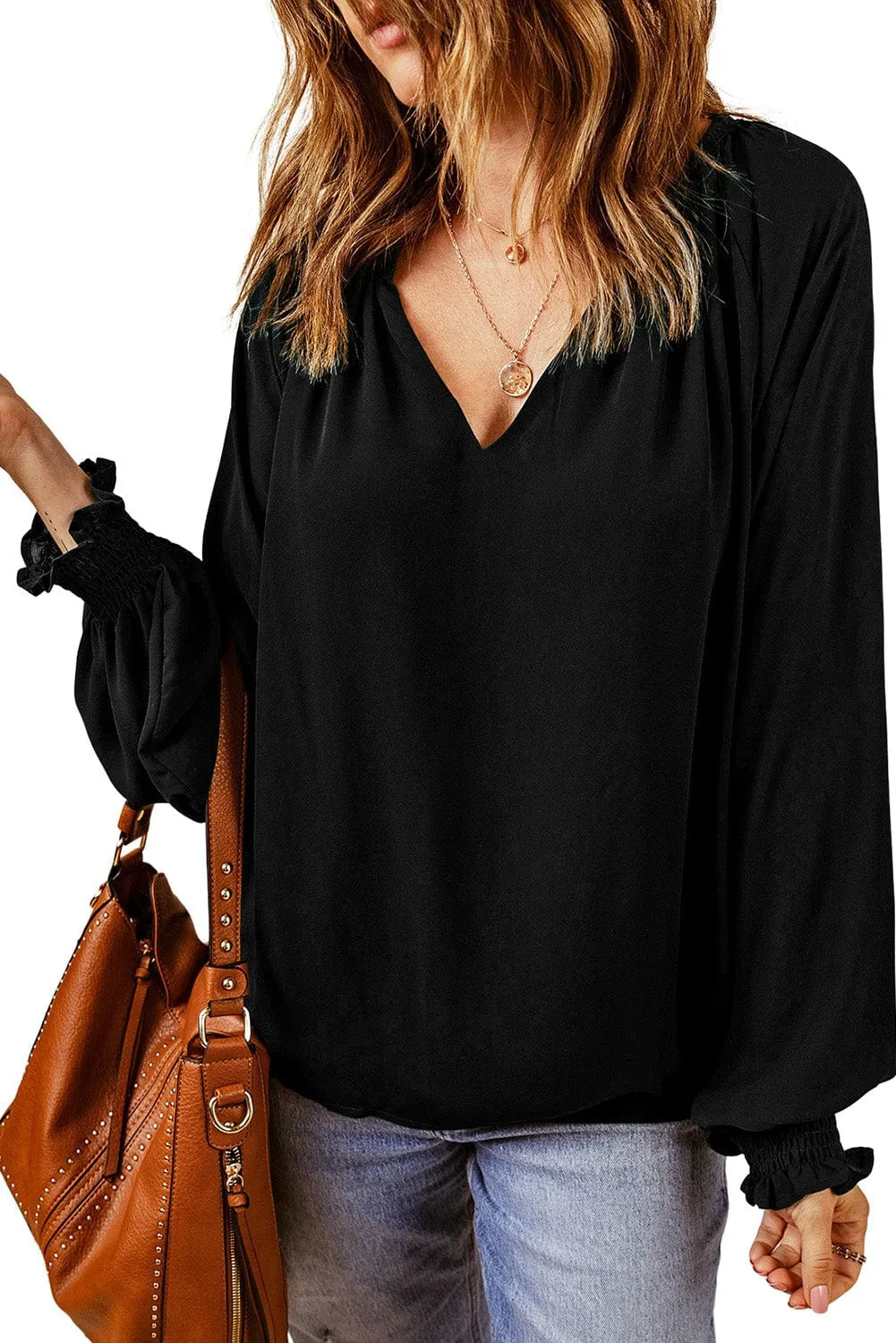 Breathtaking V Neck Blouse