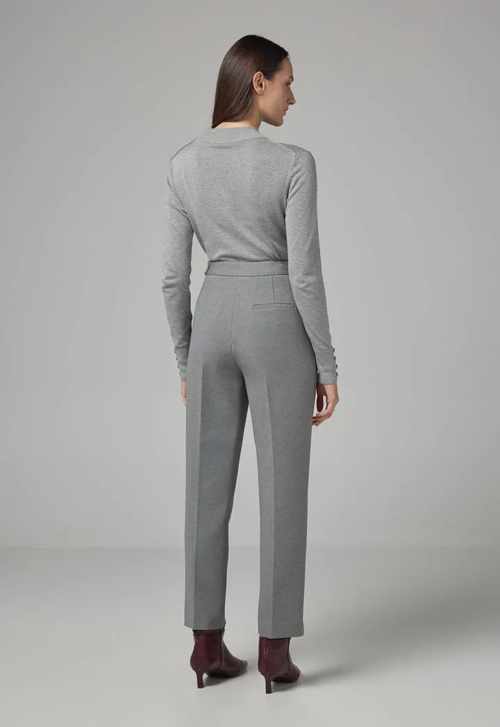 Choice Straight Legs Basic Trousers Grey