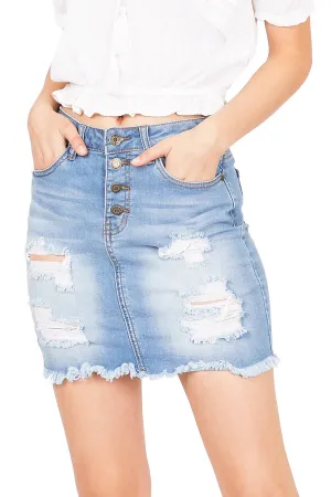 Deconstructed Denim Skirt