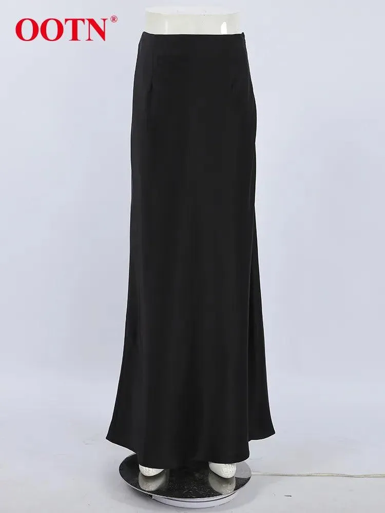 Elegant Satin Black Trumpet Skirts - 9 Colours