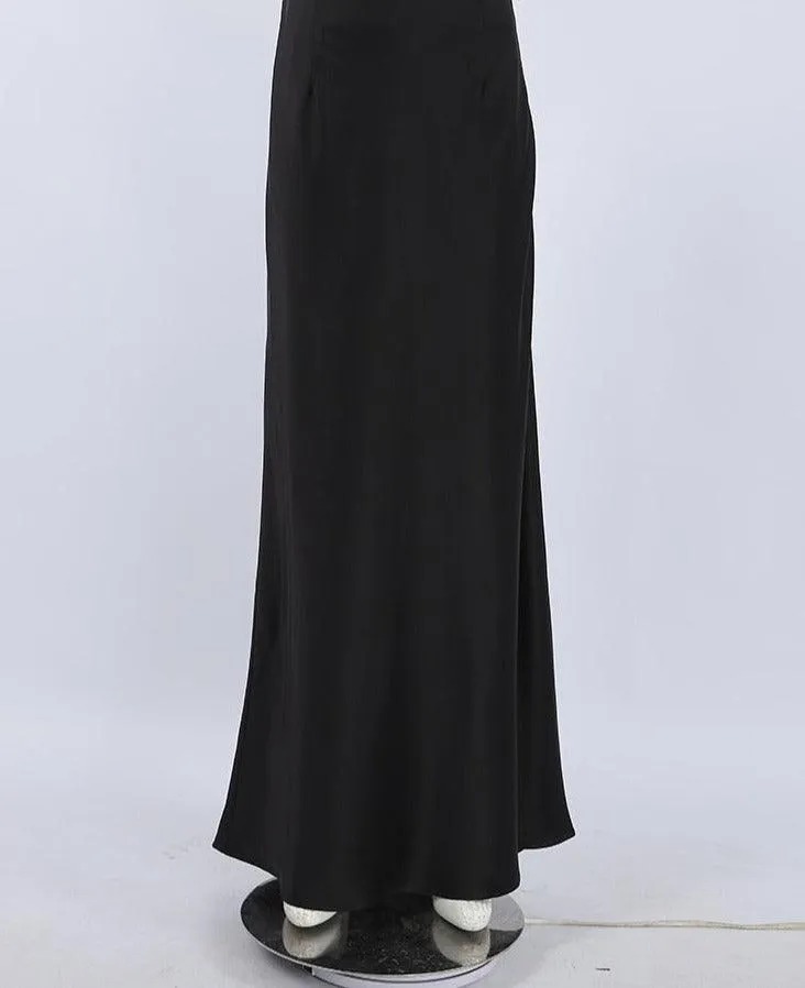 Elegant Satin Black Trumpet Skirts - 9 Colours