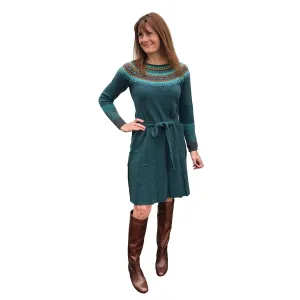 Eribe Knitwear Alpine Long Sleeved Dress in Jade