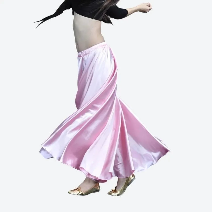 Flowing Satin Dance Maxi Skirts