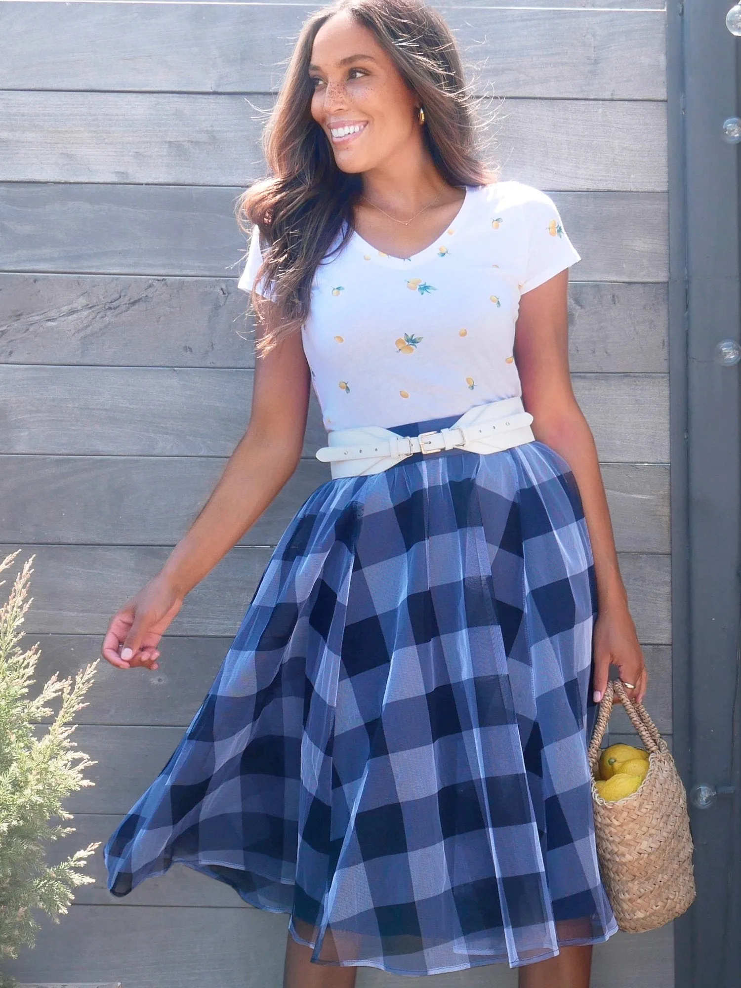 Gingham Tulle Skirt - 7th Avenue