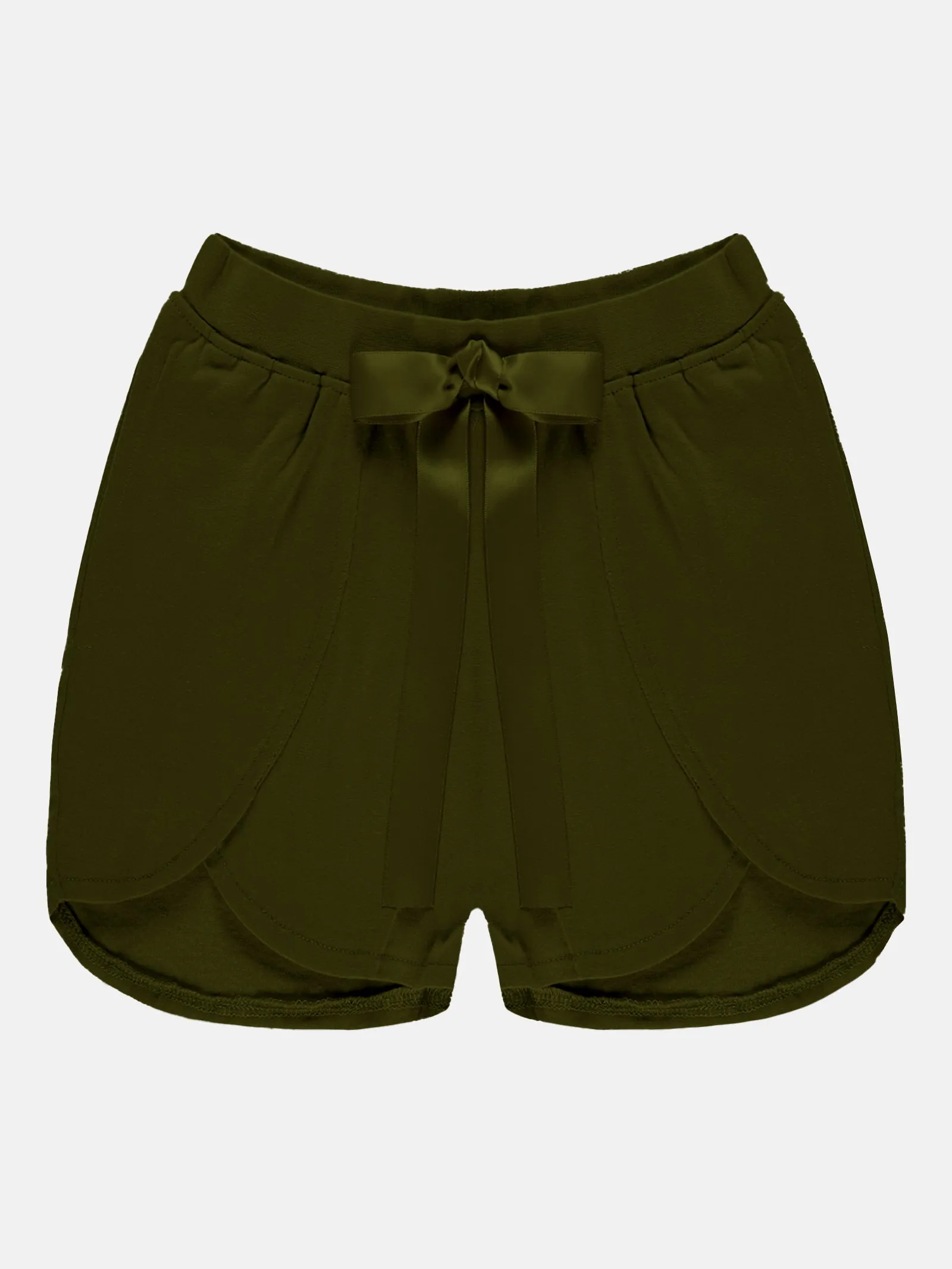 Girls Over Lap Shorts With Bow Pack Of 2