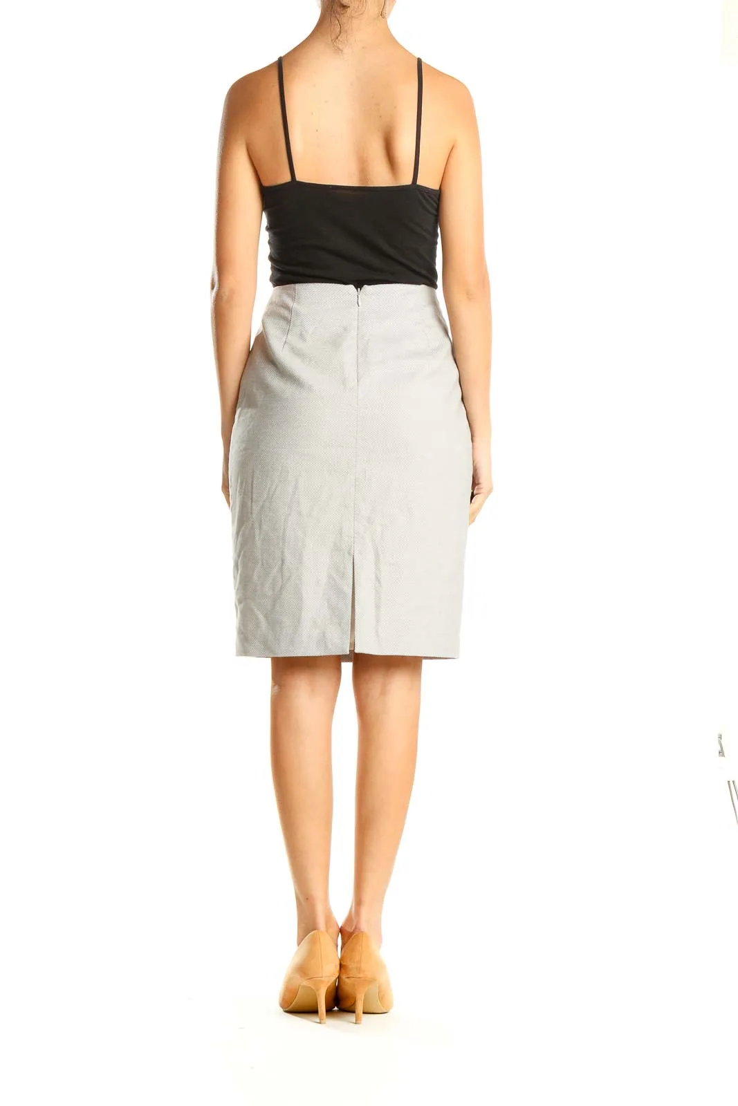 Gray Chic Pencil Skirt