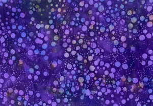 Iris & Sand Ocean Bubbles on Violet Cotton Batik (Made in Indonesia)