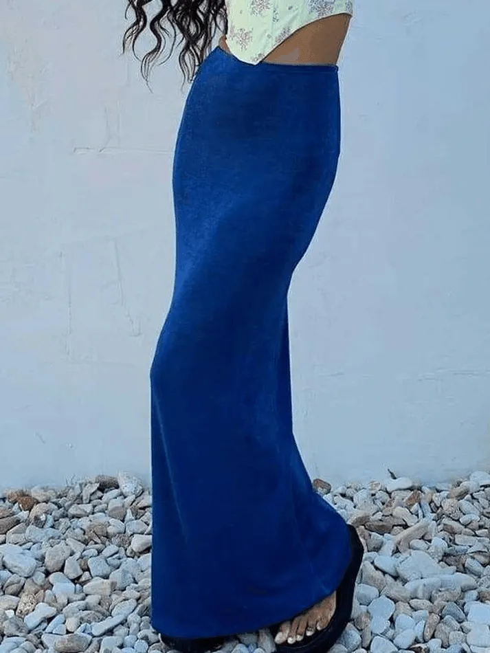 Joskaa Stretchy Y2K Maxi Skirt