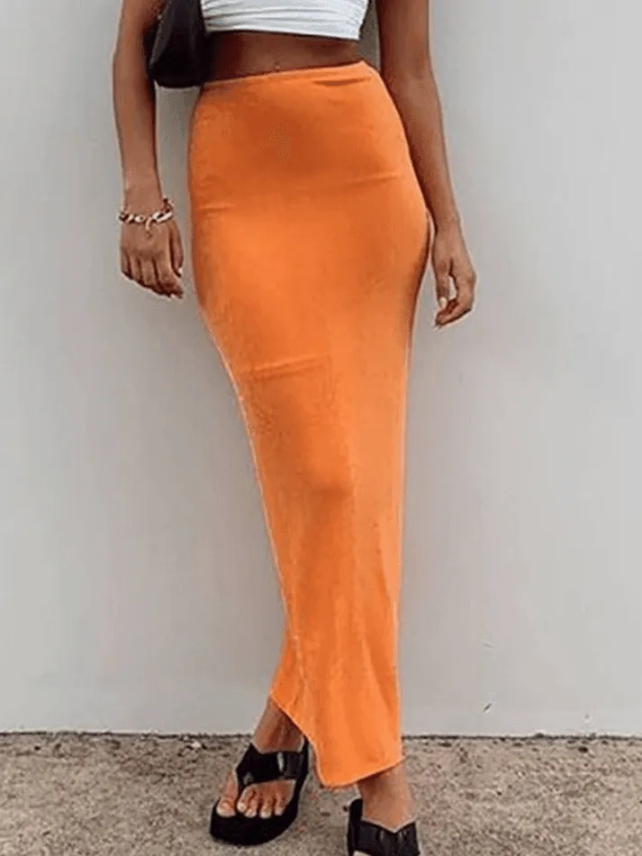 Joskaa Stretchy Y2K Maxi Skirt