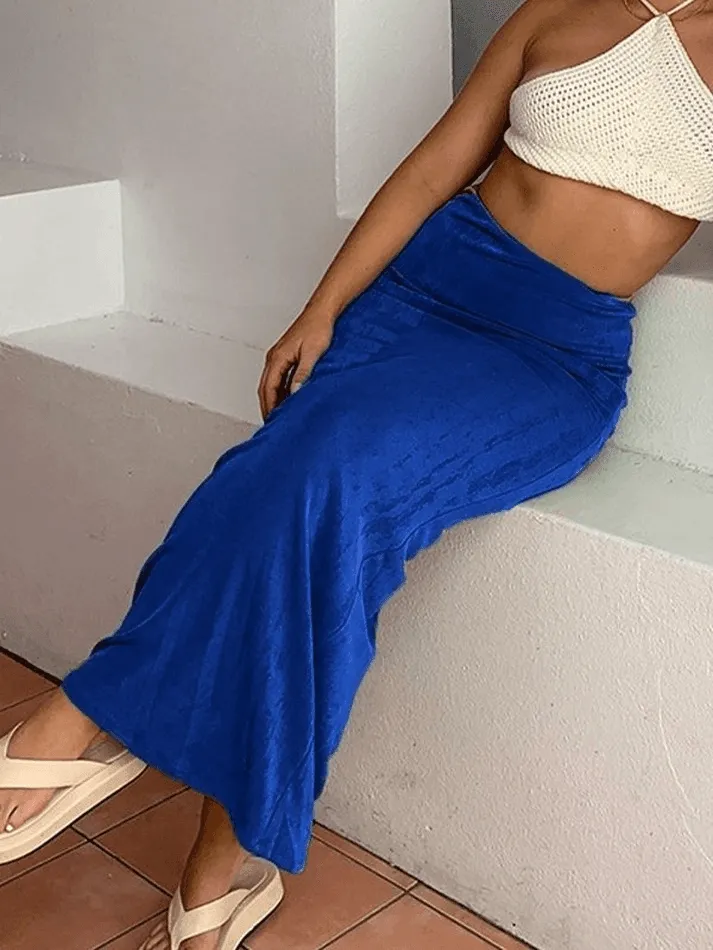 Joskaa Stretchy Y2K Maxi Skirt