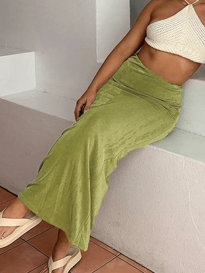 Joskaa Stretchy Y2K Maxi Skirt