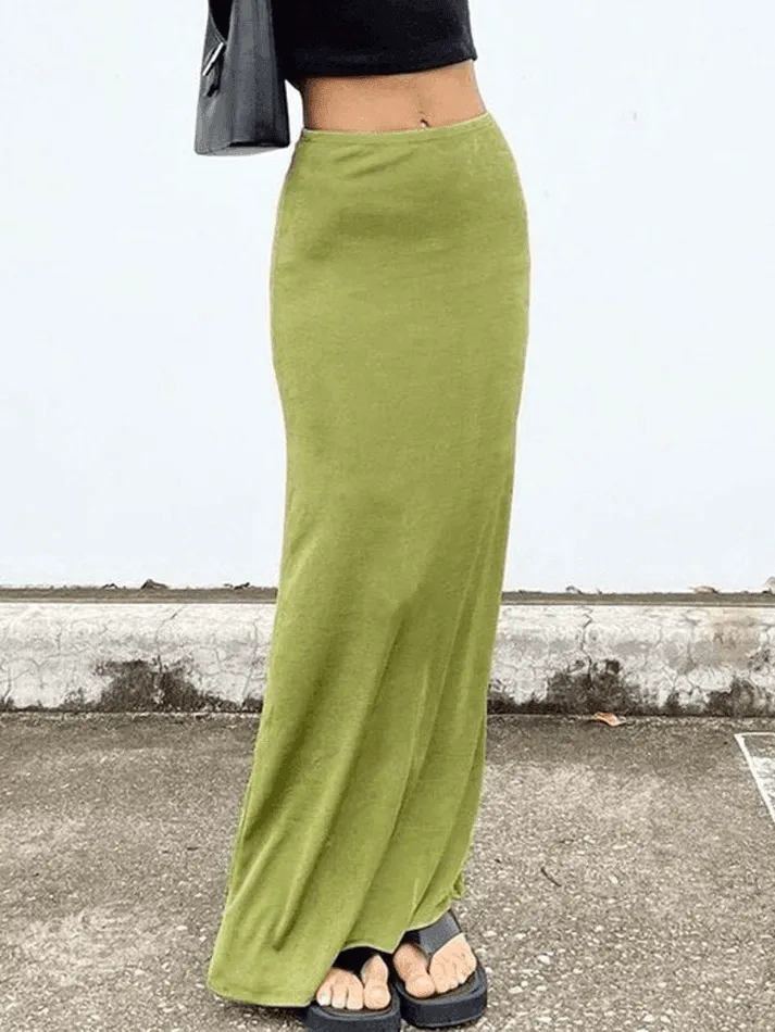 Joskaa Stretchy Y2K Maxi Skirt