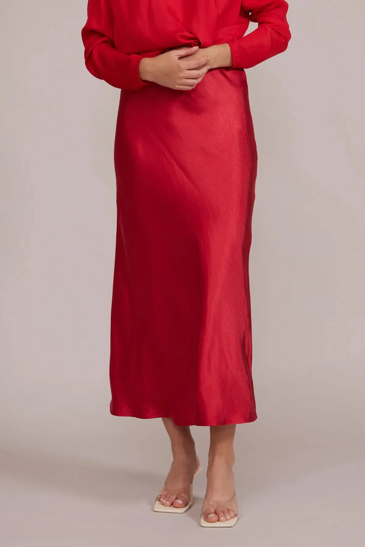 Katianna Maxi Skirt in Red