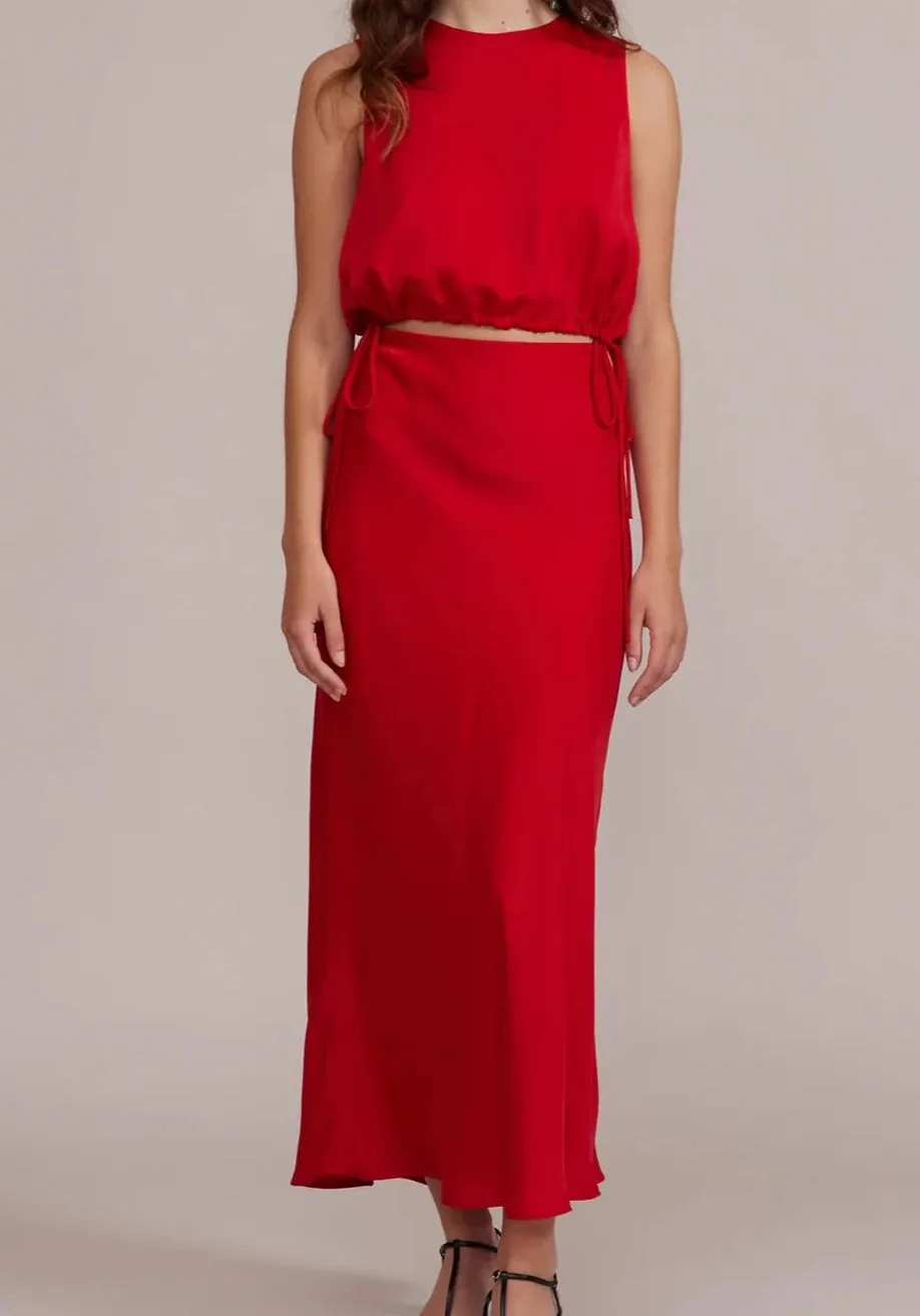 Katianna Maxi Skirt in Red