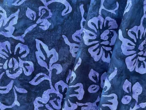 Lilac-Colored Peonies Cotton Batik (Made in Indonesia)