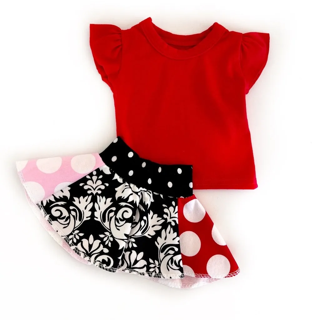 Mickey Minnie Matching Doll Skirt