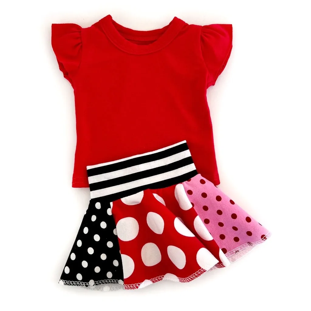 Mickey Minnie Matching Doll Skirt