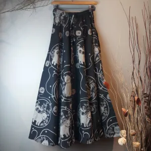 Neko Cat 8 Panel Long Skirts with pockets