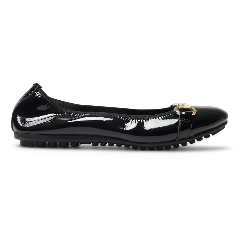 Pilgrim Flat in Black Patent