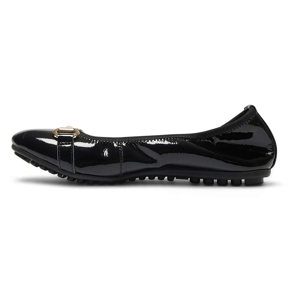 Pilgrim Flat in Black Patent