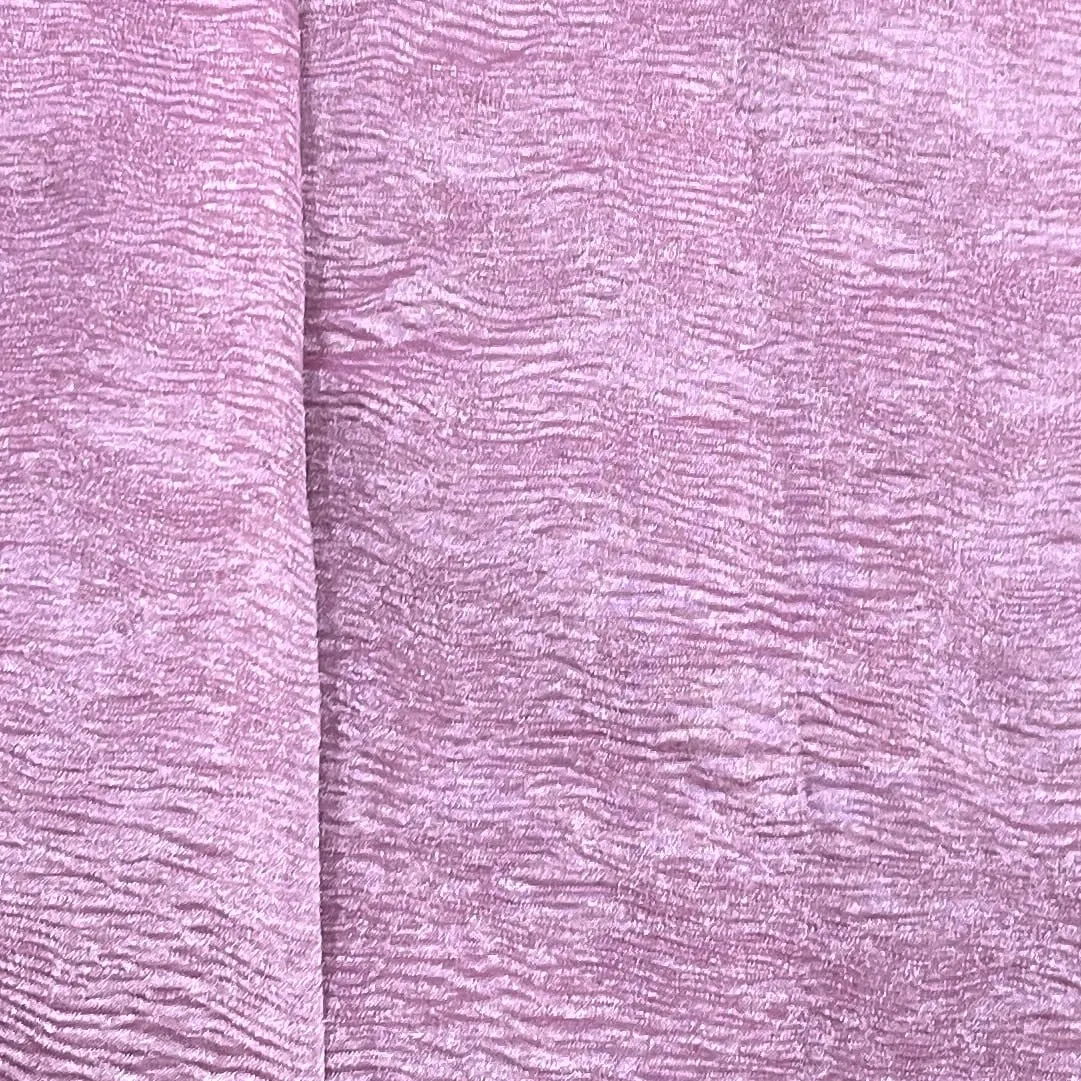 Pink Solid Shimmer Crushed Tissue Fabric