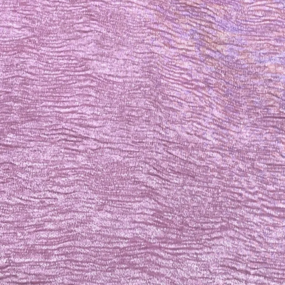 Pink Solid Shimmer Crushed Tissue Fabric