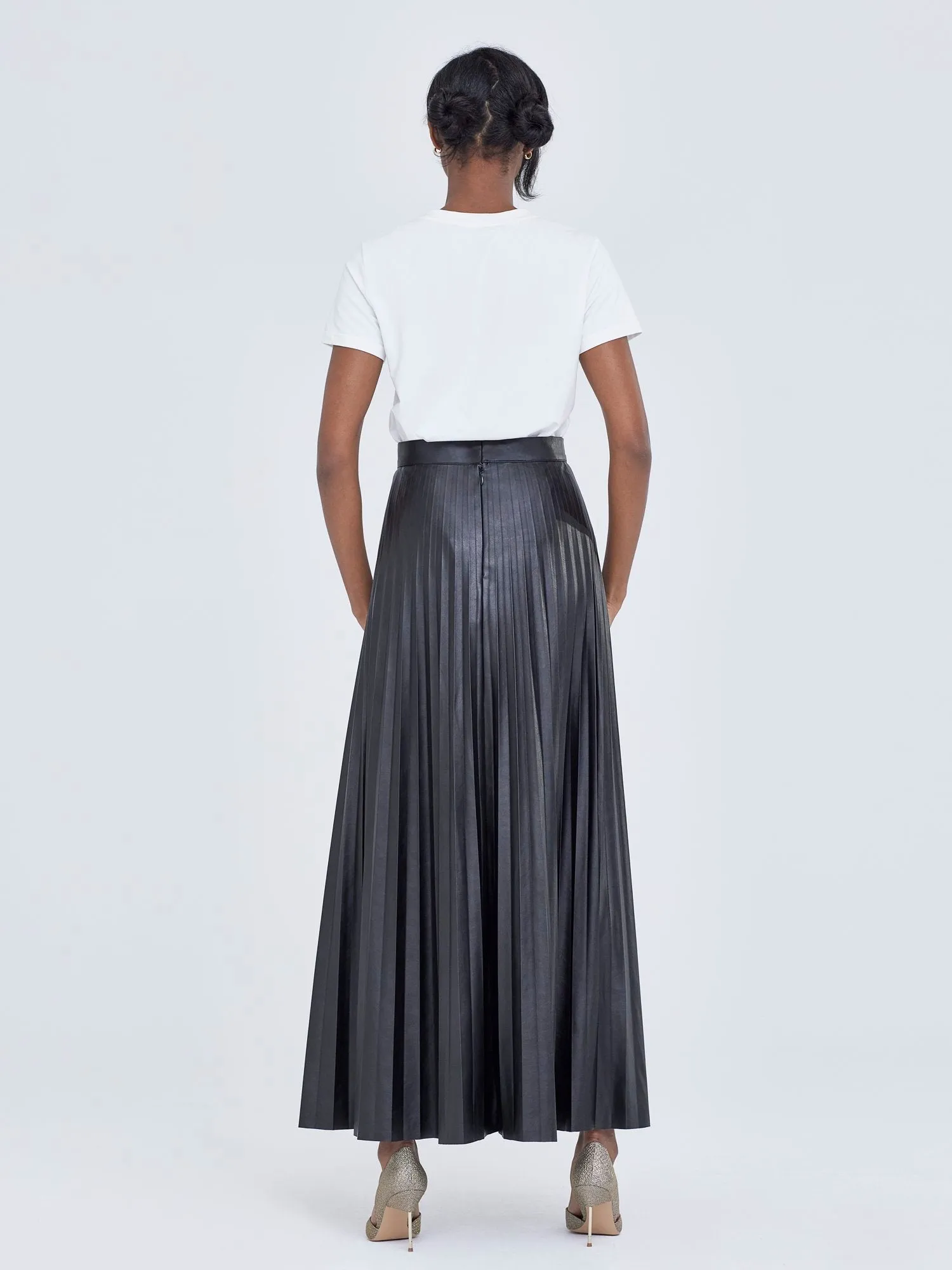 Pleated Maxi Skirt