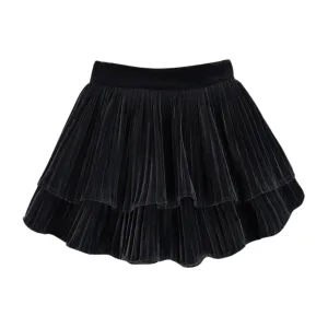 Pre Order:  Velvet Pleated Mini Skirt