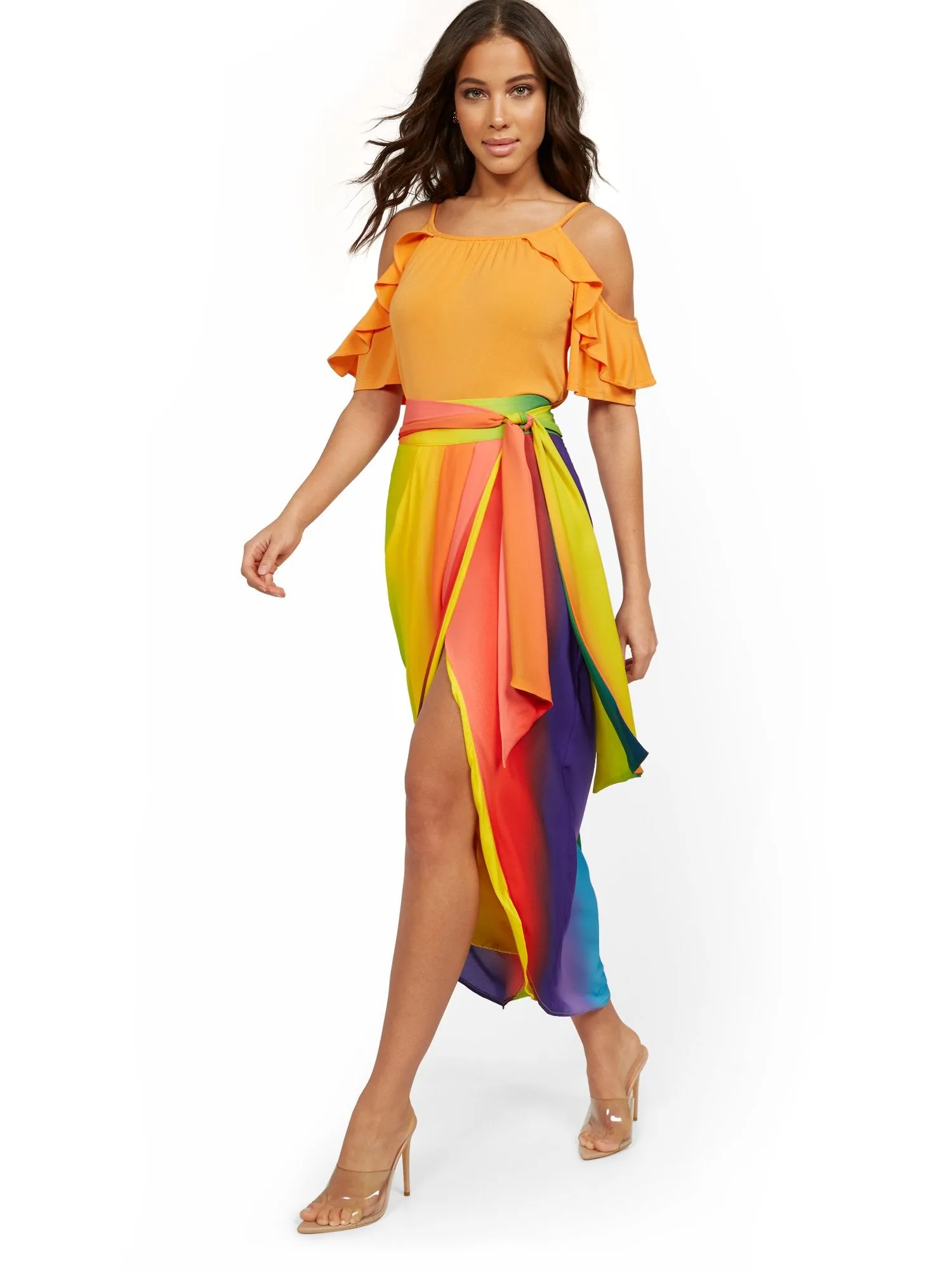 Rainbow Draped Skirt