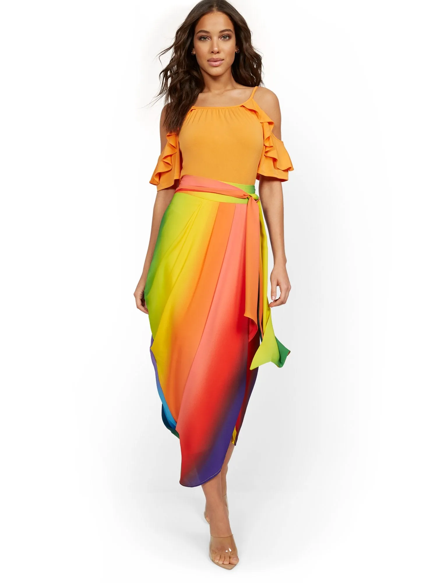 Rainbow Draped Skirt