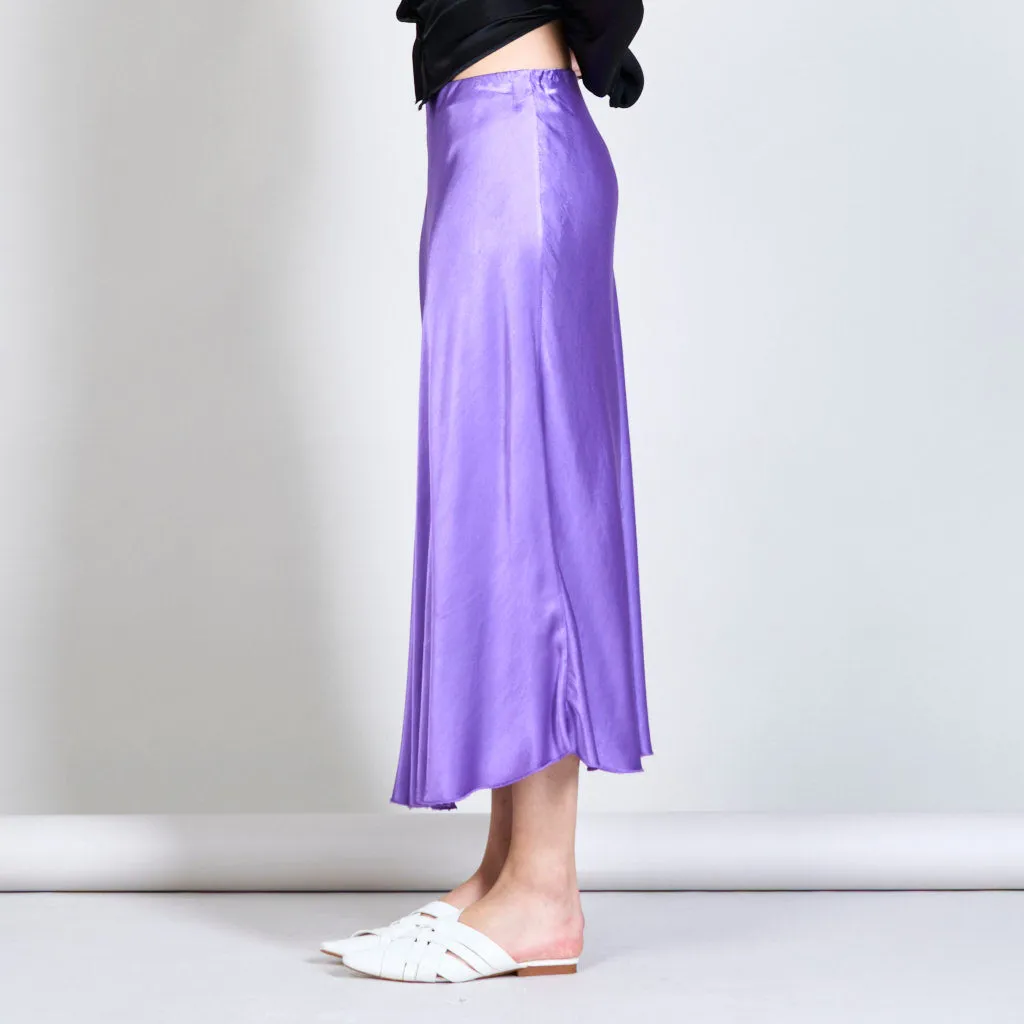 Satin viscose midi skirts  wholesale