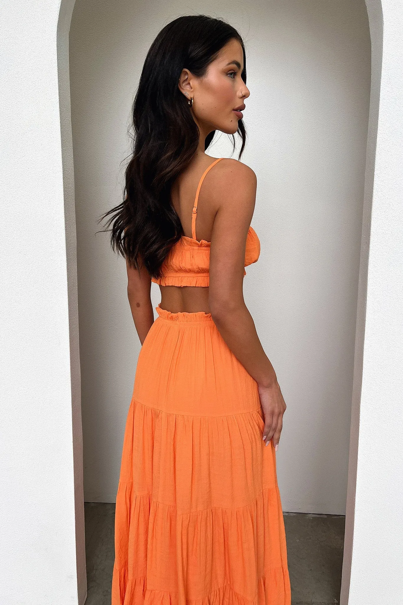 Selina Maxi Skirt - Orange