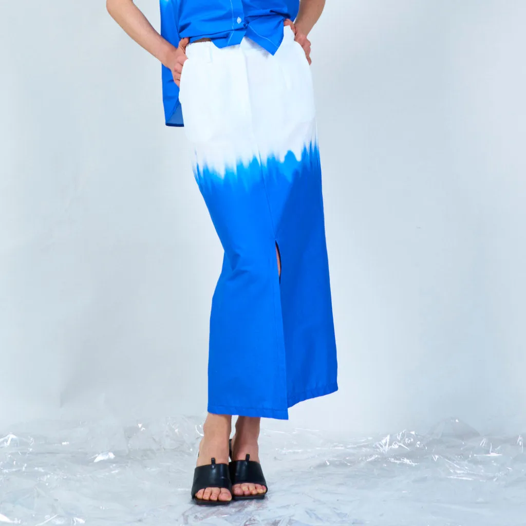 Stylish dip-dyed midi skirt wholesale